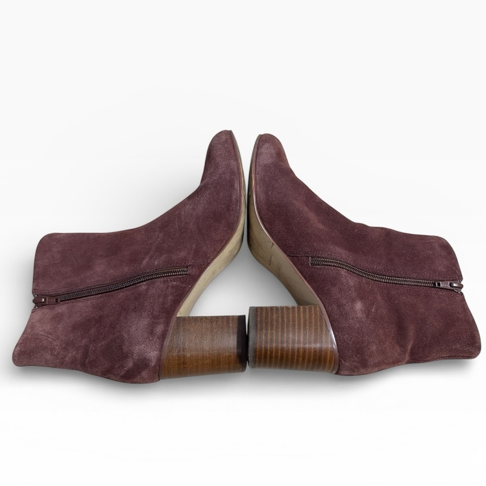 Soludos Midheel Venetian Suede Ankle Booties Mahogany US Size 9 Minimalist - Picture 6 of 9